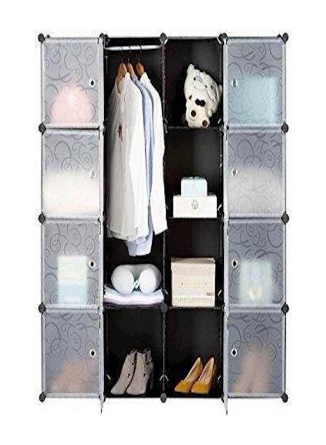 16 Cube Storage Cupboard Cabinet Wardrobe () Black