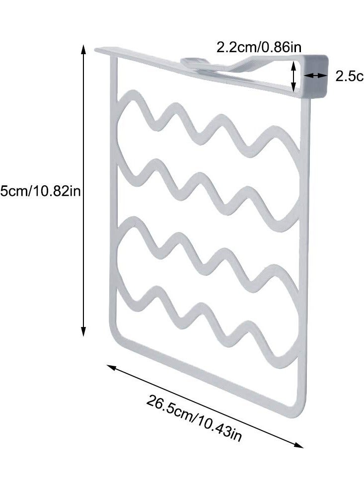 Practical Shelf Dividers, 4 Pieces Wardrobe Partition Shelves in Grey, Space-Saving Wardrobe Storage Solution and Towel Rack for Organizing