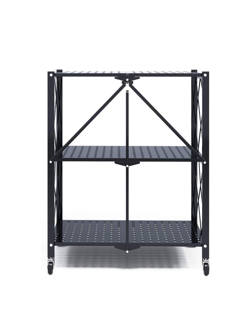 2-Tier Rack Black 122x9x39cm