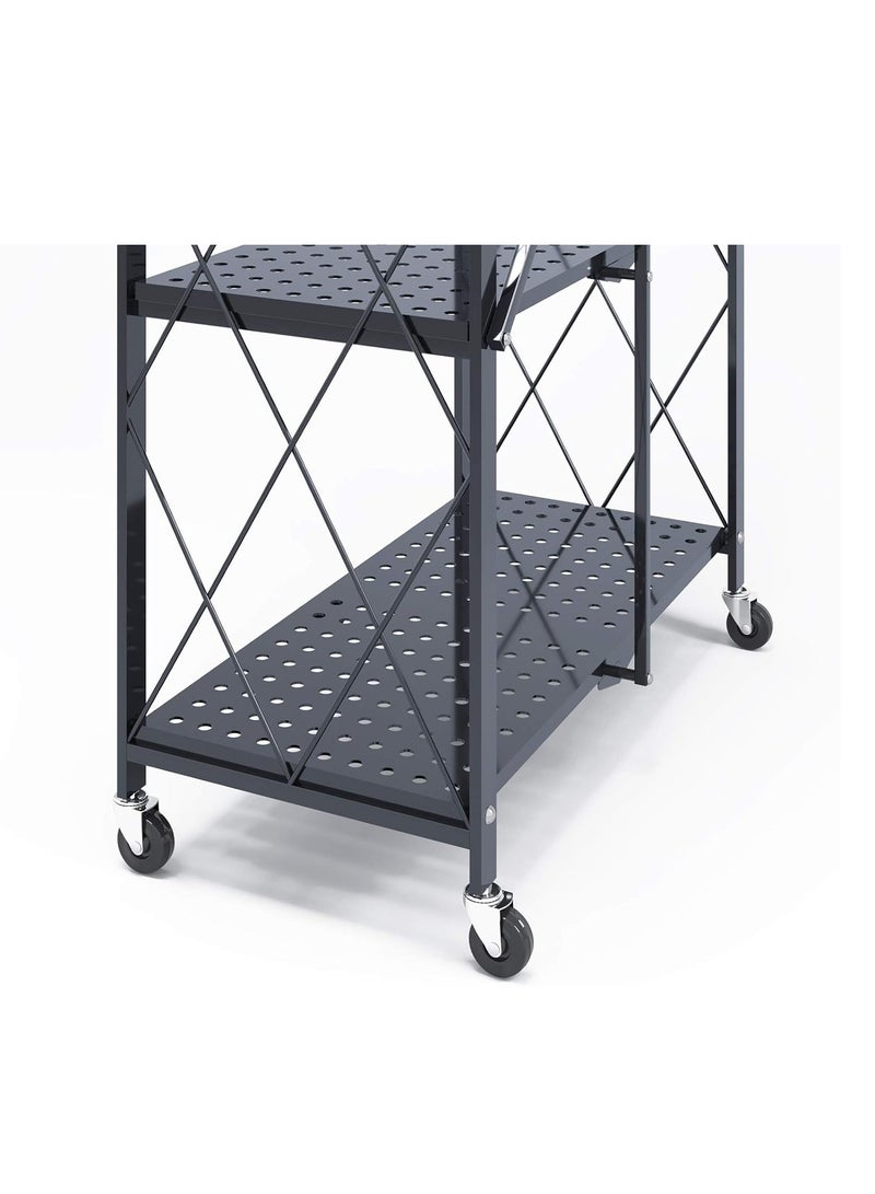 2-Tier Rack Black 122x9x39cm