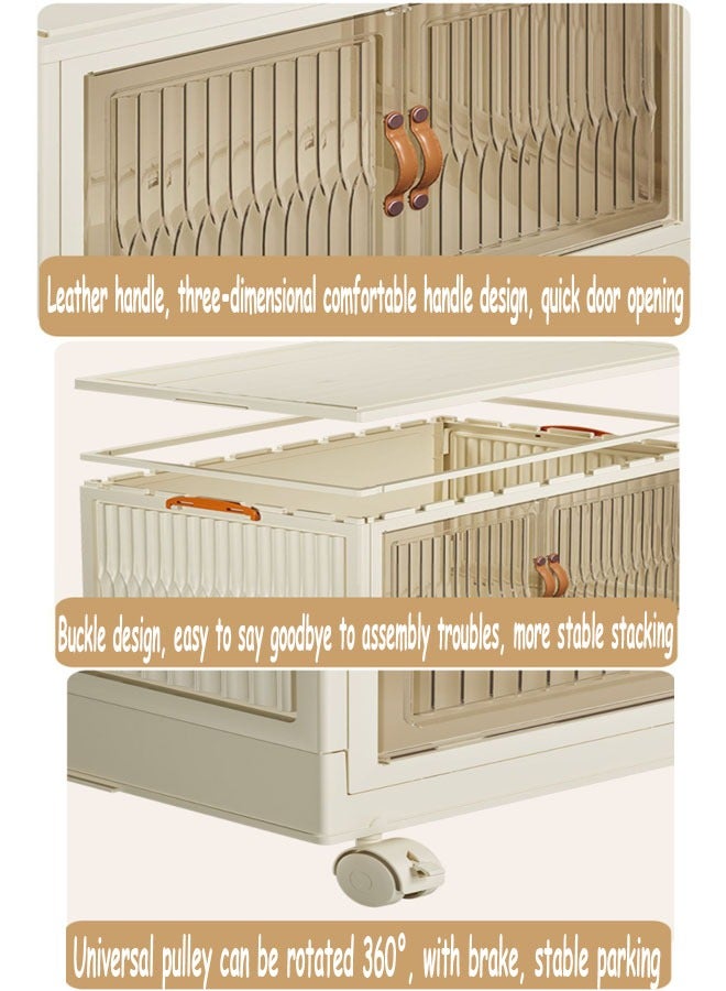 3 Layers Stylish Multi-Functional Storage Cabinet & Children's Wardrobe include 10 piece Cloth Hanger