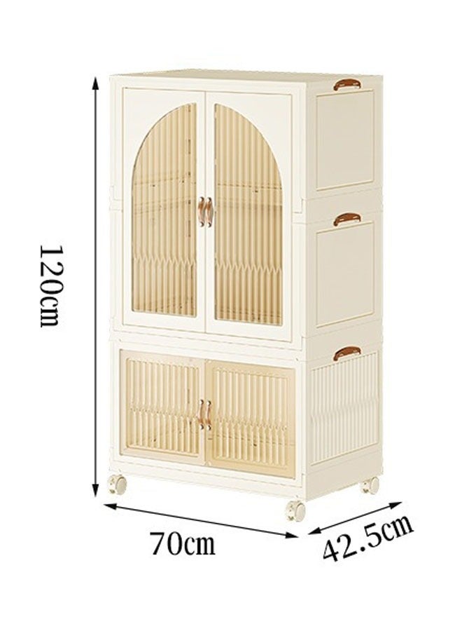 2 Layers Stylish Multi-Functional Storage Cabinet & Children's Wardrobe include 10 piece Cloth Hanger