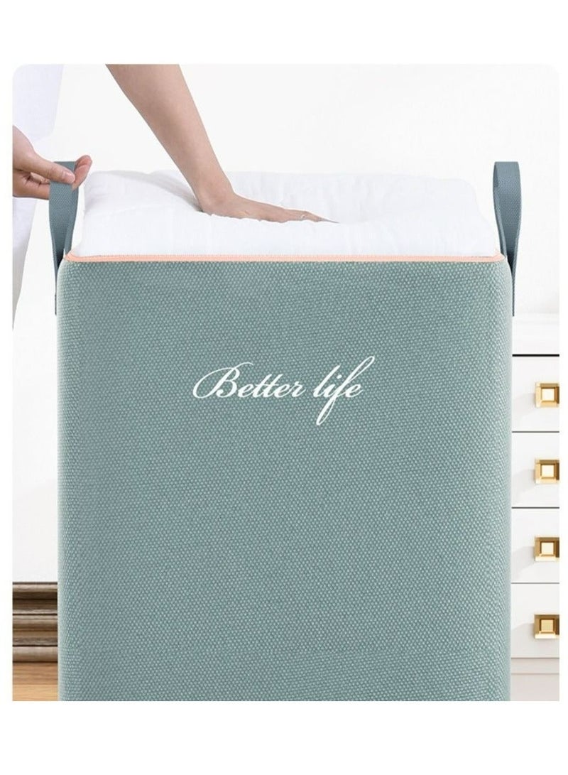 80L Waterproof Large Capacity Storage Bags,Oxford Cloth Moving Quilt Storage Bag With Handles And Zippers,For Clothes Pillow Bedding Quilt,45x35x50cm