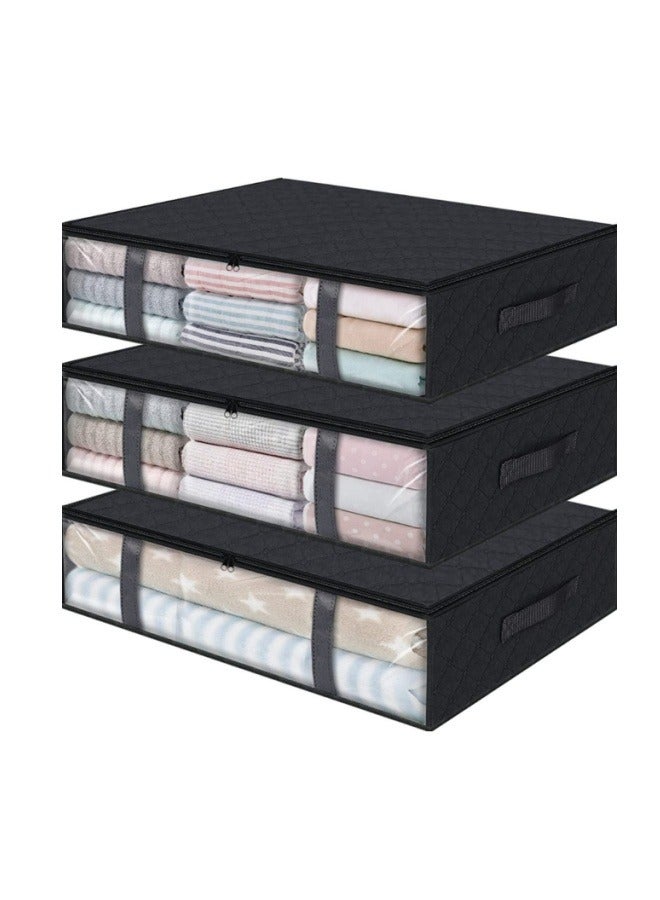 3-pack Storage Box For Clothes, Foldable Storage Bag Under The Bed