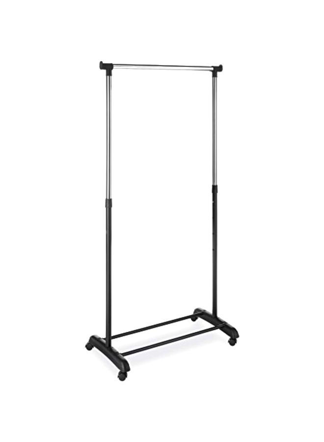 Adjustable Clothes Garment Rack Black/Silver 39.75x66inch