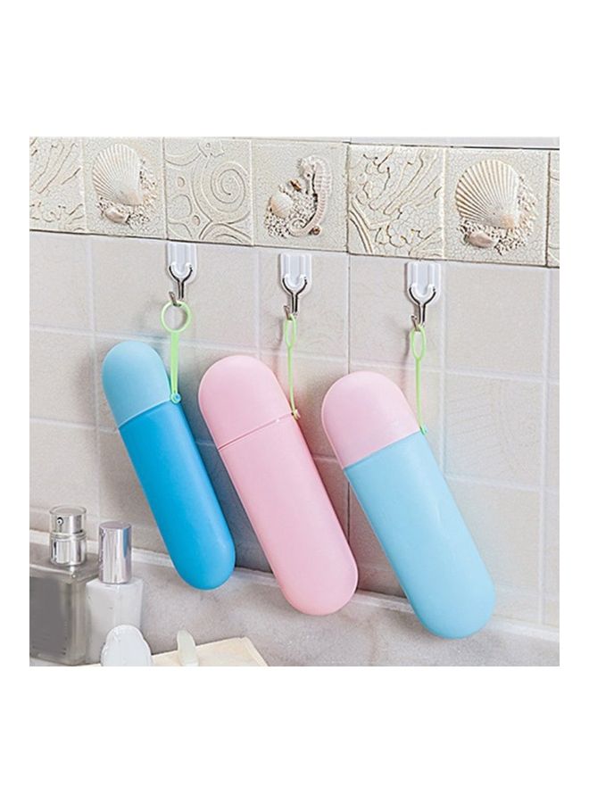 toothbrush strorage box travel portable toothpaste hairbrush storage tube green+transparent 20*6.3*4cm