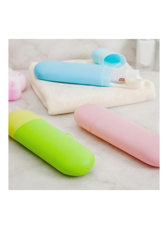 toothbrush strorage box travel portable toothpaste hairbrush storage tube green+transparent 20*6.3*4cm