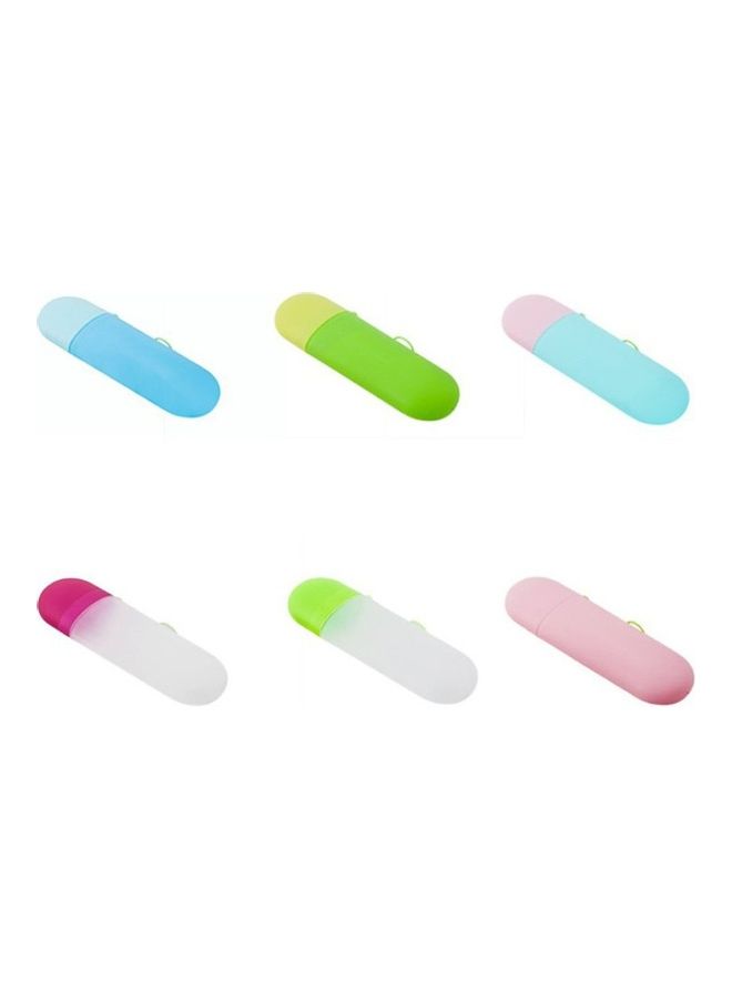 toothbrush strorage box travel portable toothpaste hairbrush storage tube green+transparent 20*6.3*4cm