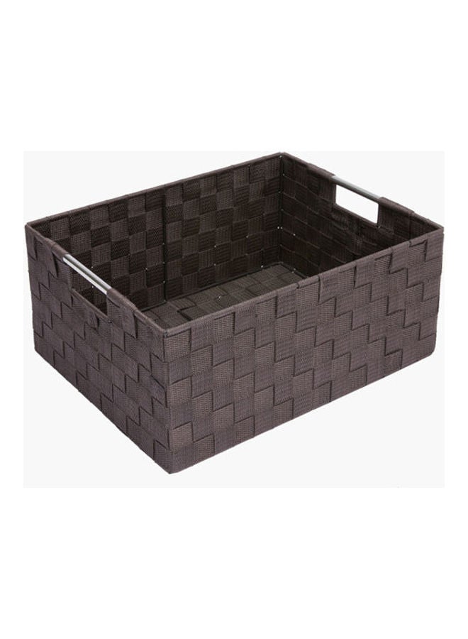 Locker Storage Basket With Empty Handles Brown 29X16.5X36.8cm