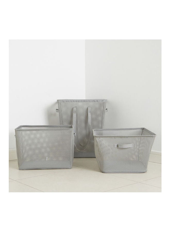 Mesh Large Laundry Basket Grey 31.9X45.9X58cm