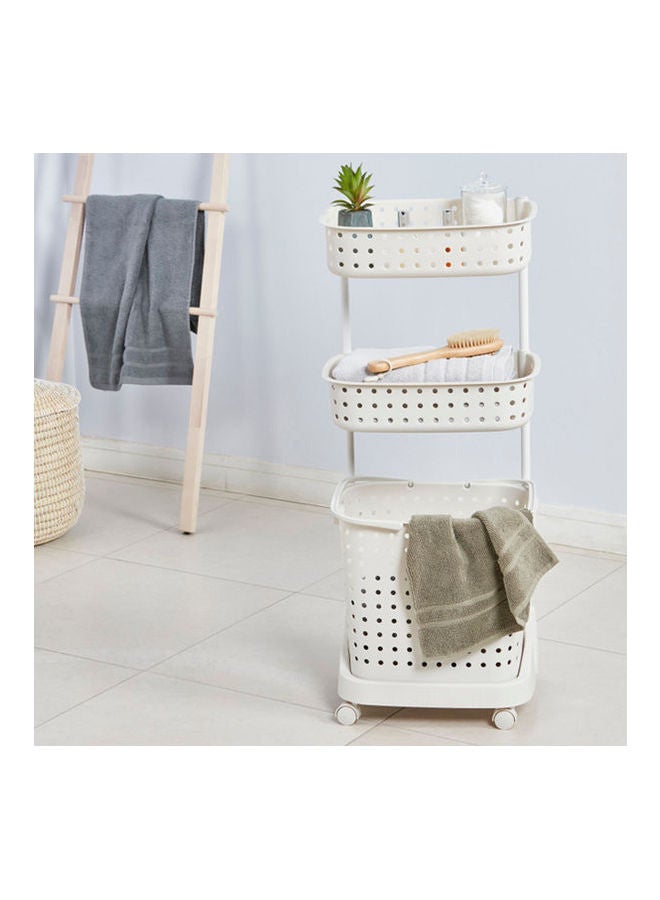 Alba 3-Storey Laundry Unit White 103X32X42cm