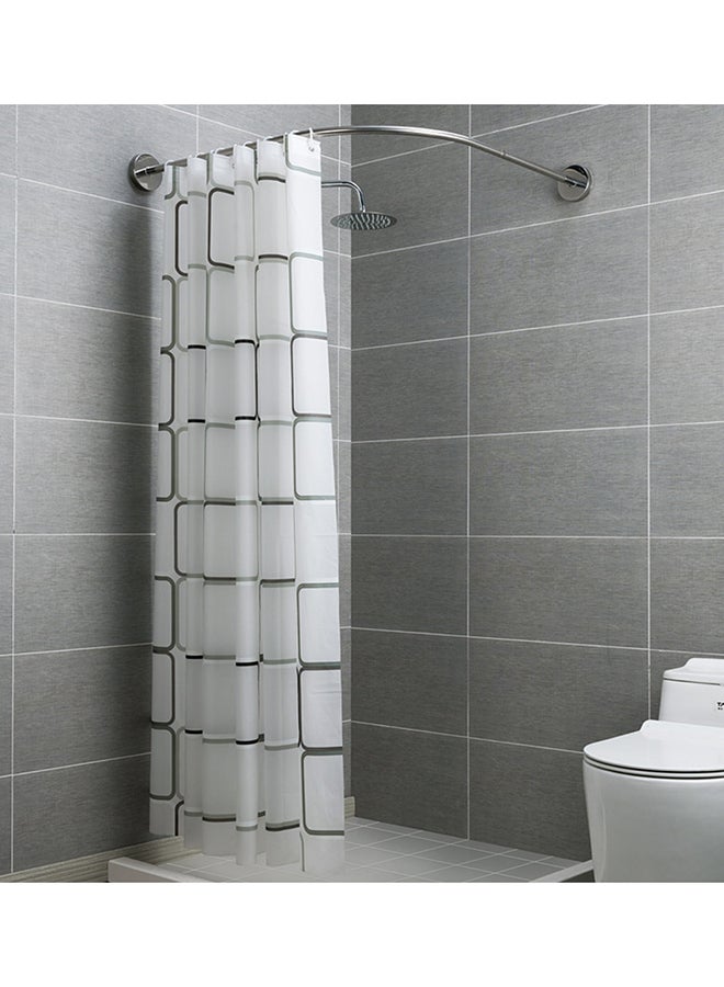 Punch-Free Shower Curtain Rod Set Silver 130x10x5cm