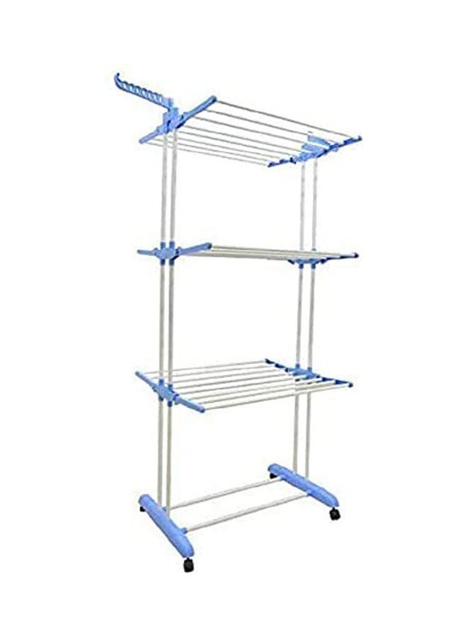 3 Layer Drying Rack Cloth Stand Silver-Blue