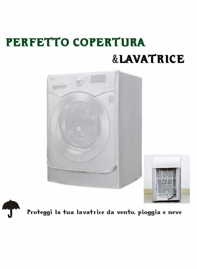 Washing Machine Cover, Sunscreen Dustproof Cover For Front Load Washer Protection For Home Laundry, Dust proof and Anti-aging Anti-ageing Water Resistant of Washing Machine