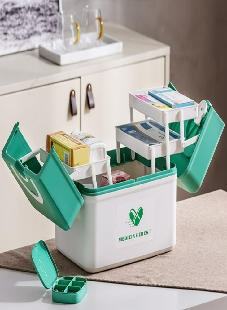Medicine Box Household Large Capacity Multi-layer Medical Care First Aid Box Small Pill Box Medicine Storage Box
