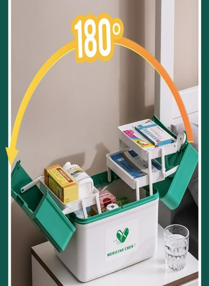 Medicine Box Household Large Capacity Multi-layer Medical Care First Aid Box Small Pill Box Medicine Storage Box