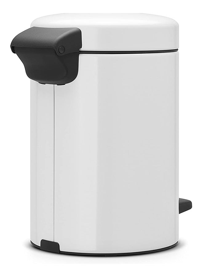 Pedal Bin Newicon With Plastic Inner Bucket White 3Liters