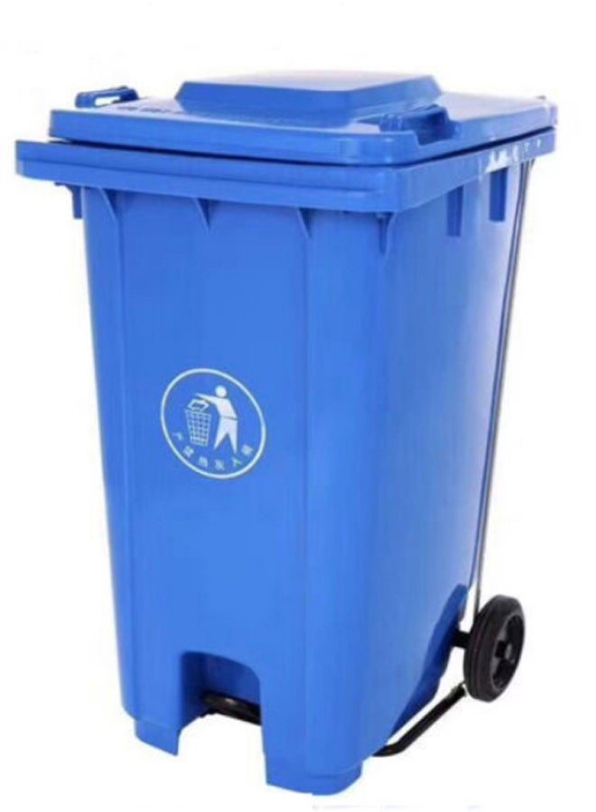 Pedal Trash Bin Blue 120Liters