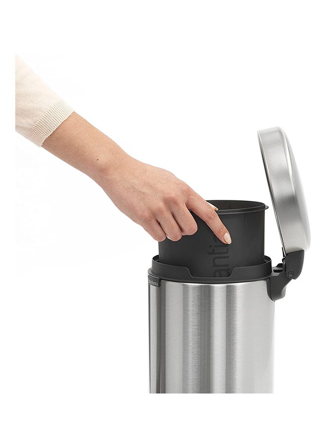 Pedal Bin Newicon With Plastic Inner Bucket Matt Steel 3Liters