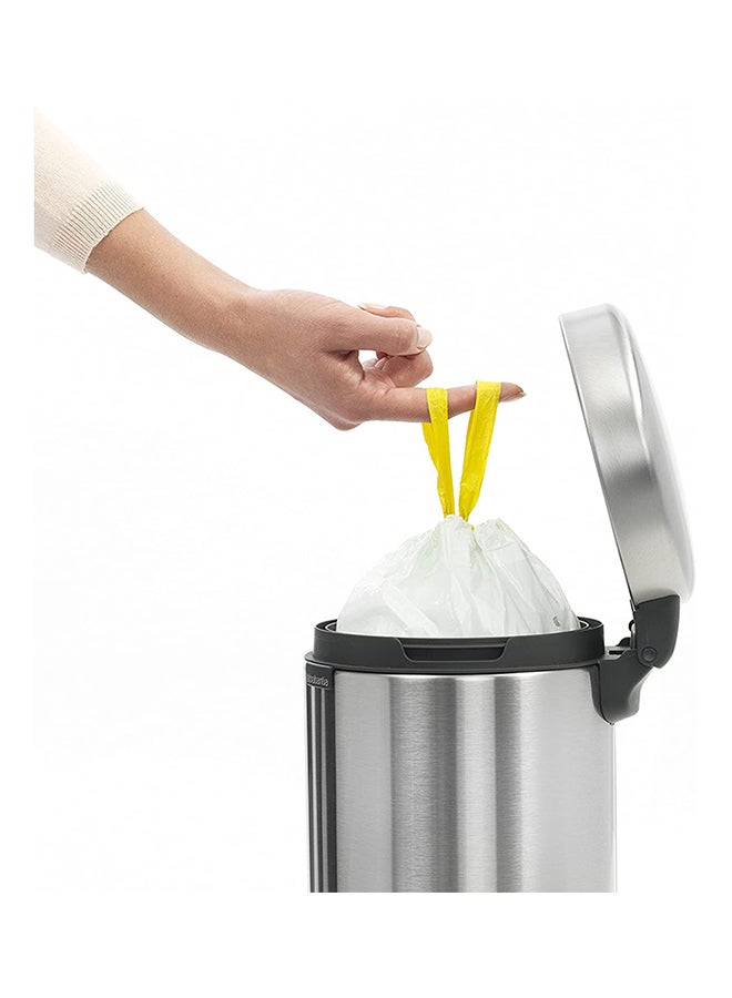 Pedal Bin Newicon With Plastic Inner Bucket Matt Steel 3Liters