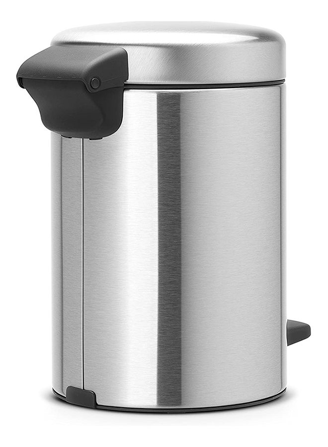 Pedal Bin Newicon With Plastic Inner Bucket Matt Steel 3Liters