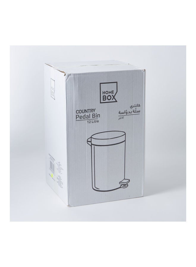 Country Pedal Bin White/Black 3Liters