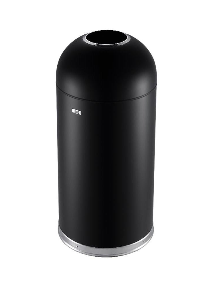 Eternal Round Open Top Waste Bin, Tall Commercial Trash Can for Indoor and Outdoor, Black Steel Heavy-Duty, Extra Large Metal Garbage Bin for Home, Office, Restaurant, Restroom, 52L