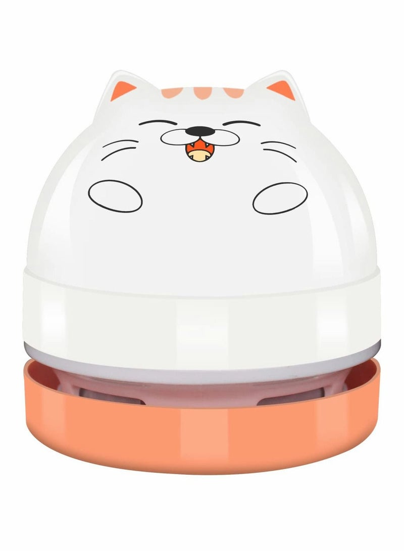 Mini Desktop Vacuum Cleaner, Portable USB Vacuum Cleaner for Desk Mini Cute Cartoon Desktop Vacuum for Cleaning Eraser Crumbs, Dust, Crumbs, Piano, Hairs, Computer, Keyboard and Car