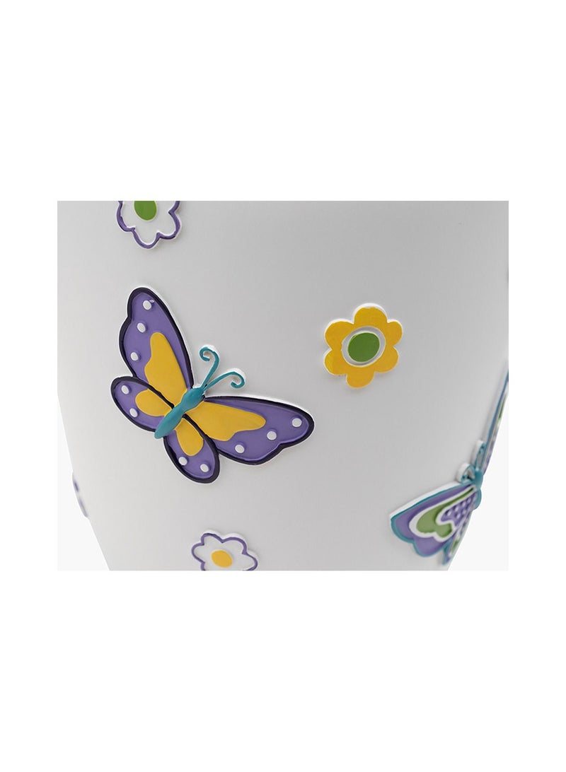 Butterfly Waste Bin 18.7x18.7x24cm Multicolour