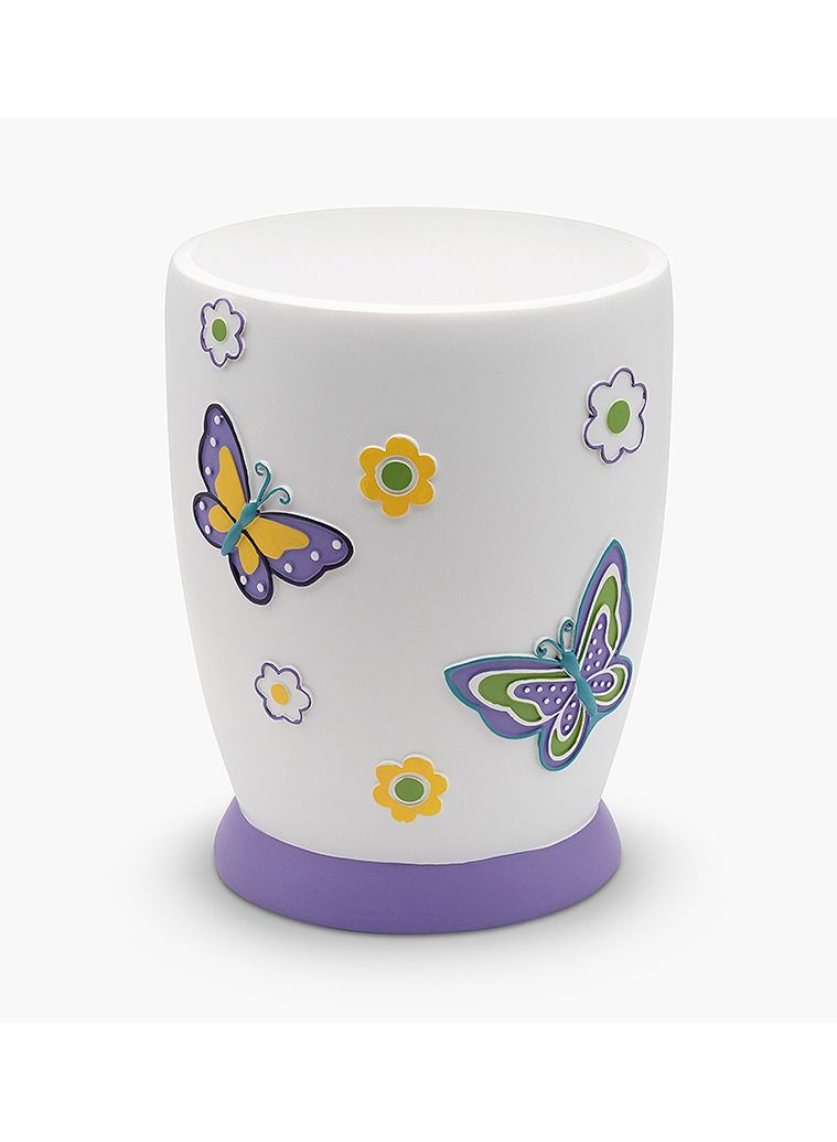 Butterfly Waste Bin 18.7x18.7x24cm Multicolour