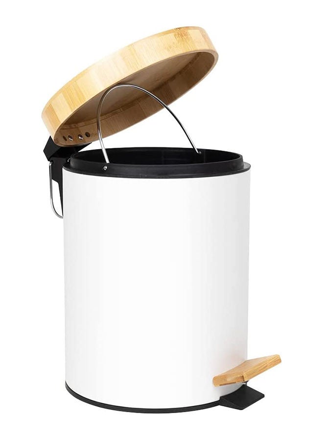 Orchid 5L Bamboo lid Pedal Dustbin With Soft-Close