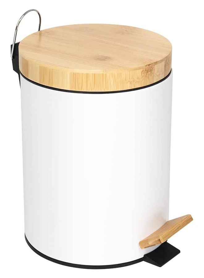 Orchid 5L Bamboo lid Pedal Dustbin With Soft-Close