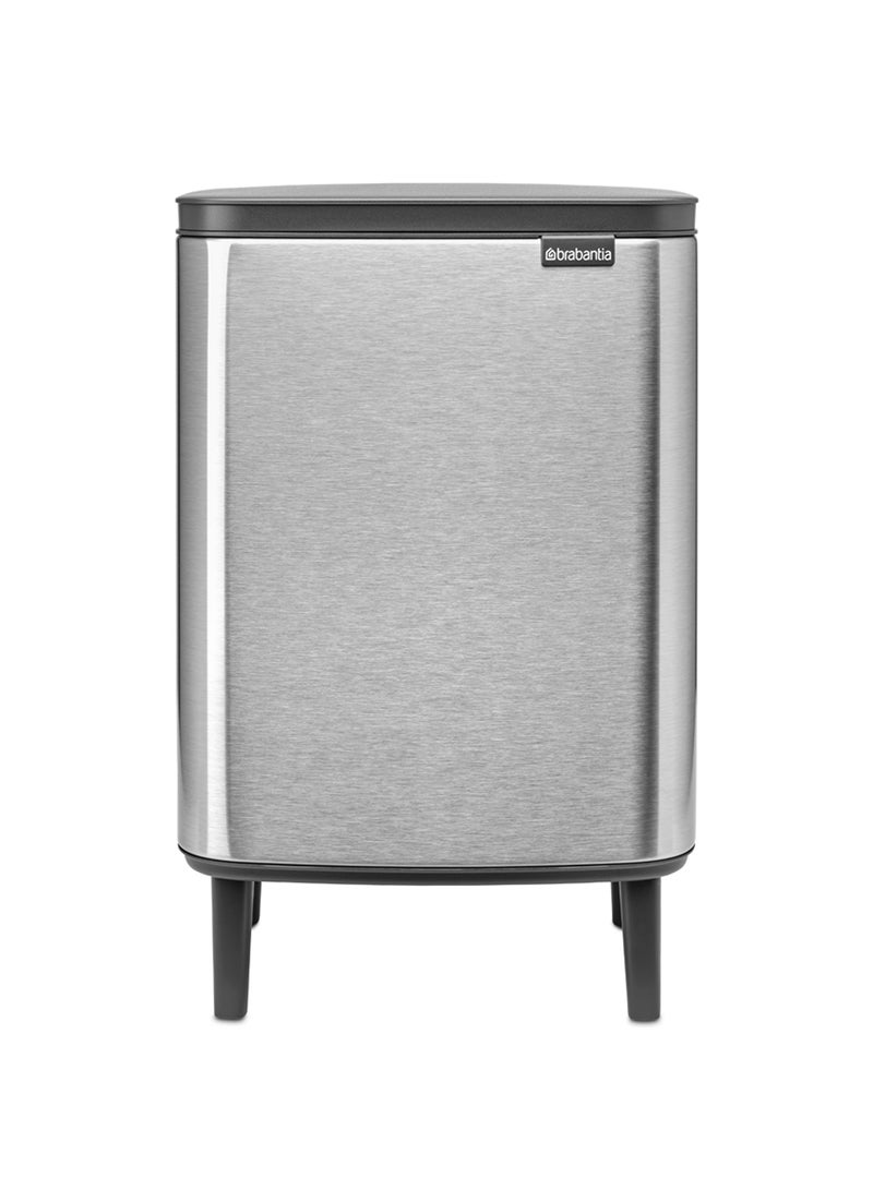 Bo Waste Bin HI 12L - Matt Steel Fingerprint Proof