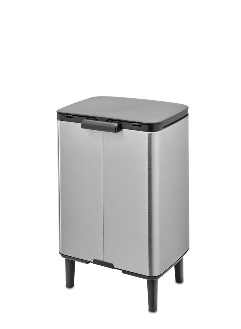 Bo Waste Bin HI 12L - Matt Steel Fingerprint Proof