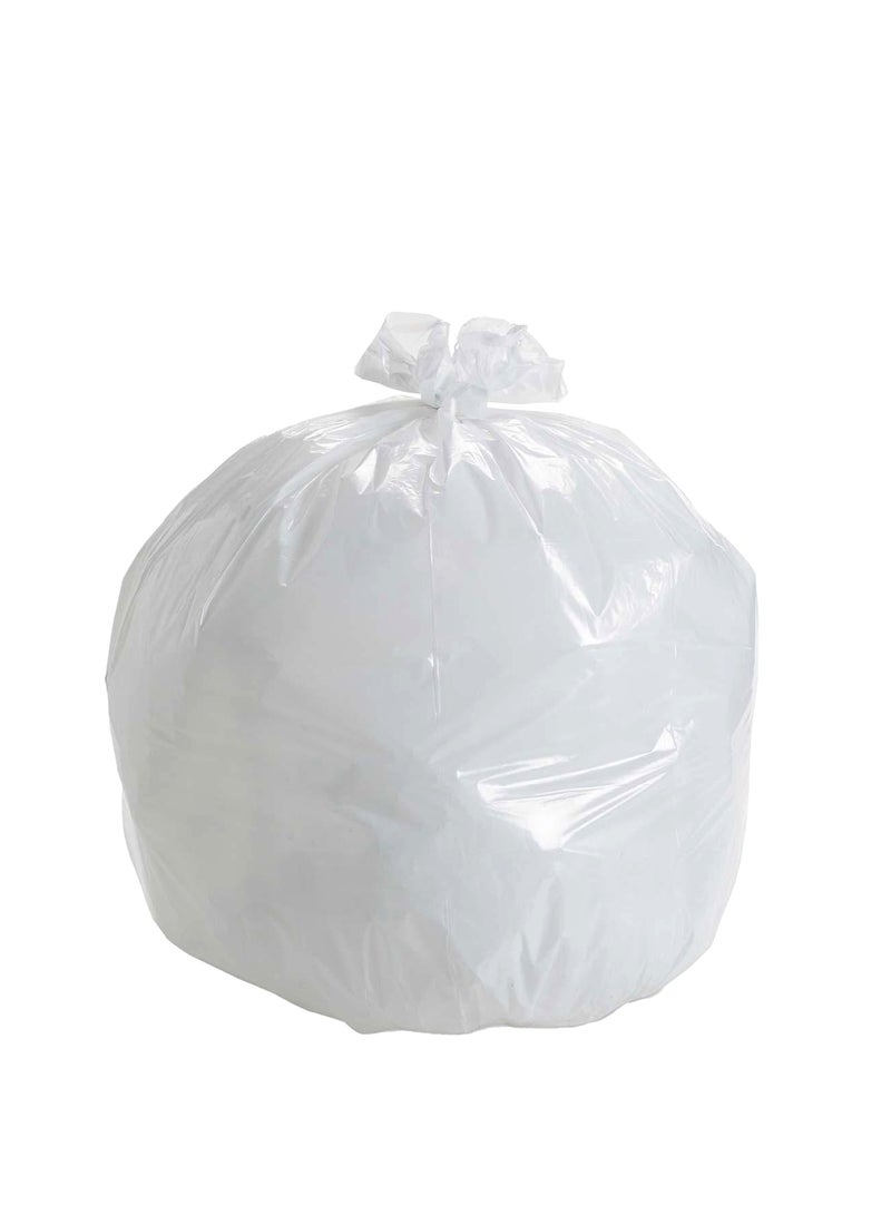 {Pack of 100 Bags} Garbage Bag White 80x110cm 30 Micron Heavy Duty Oxo Biodegradable Plastic bag Large Trash Bags Dustbin Bags Waste Bag Office Bag Strong And Durable Bin Bag Garbage Bag Large