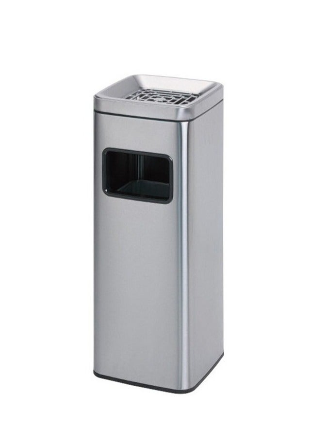 Stainless Steel Trash Can with Lid, Commercial Indoor Outdoor Garbage Can Waste Bin with Removable Inner Bucket, Metal Trash Receptacle Waste Container for Office, Restaurant, Hotel