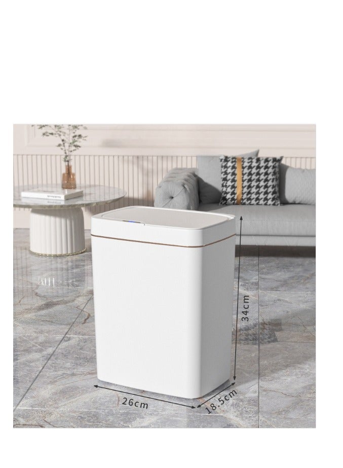 Bathroom Trash Can 18L Waterproof Motion Sensor Small Bathroom Trash Can with Lid Slim Plastic Narrow Bedroom Garbage Can