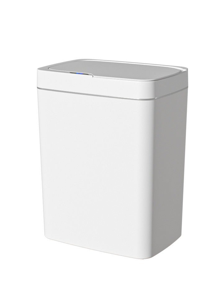 Bathroom Trash Can 18L Waterproof Motion Sensor Small Bathroom Trash Can with Lid Slim Plastic Narrow Bedroom Garbage Can