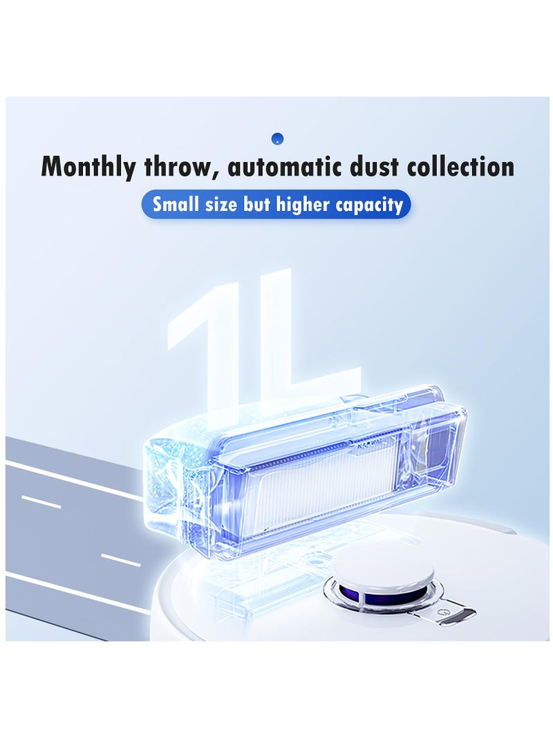 4 Pack Disposable Dust Bags With HEPA Filter for NARWAL Freo X Ultra Robot Vacuum, 1L Large Dust bag