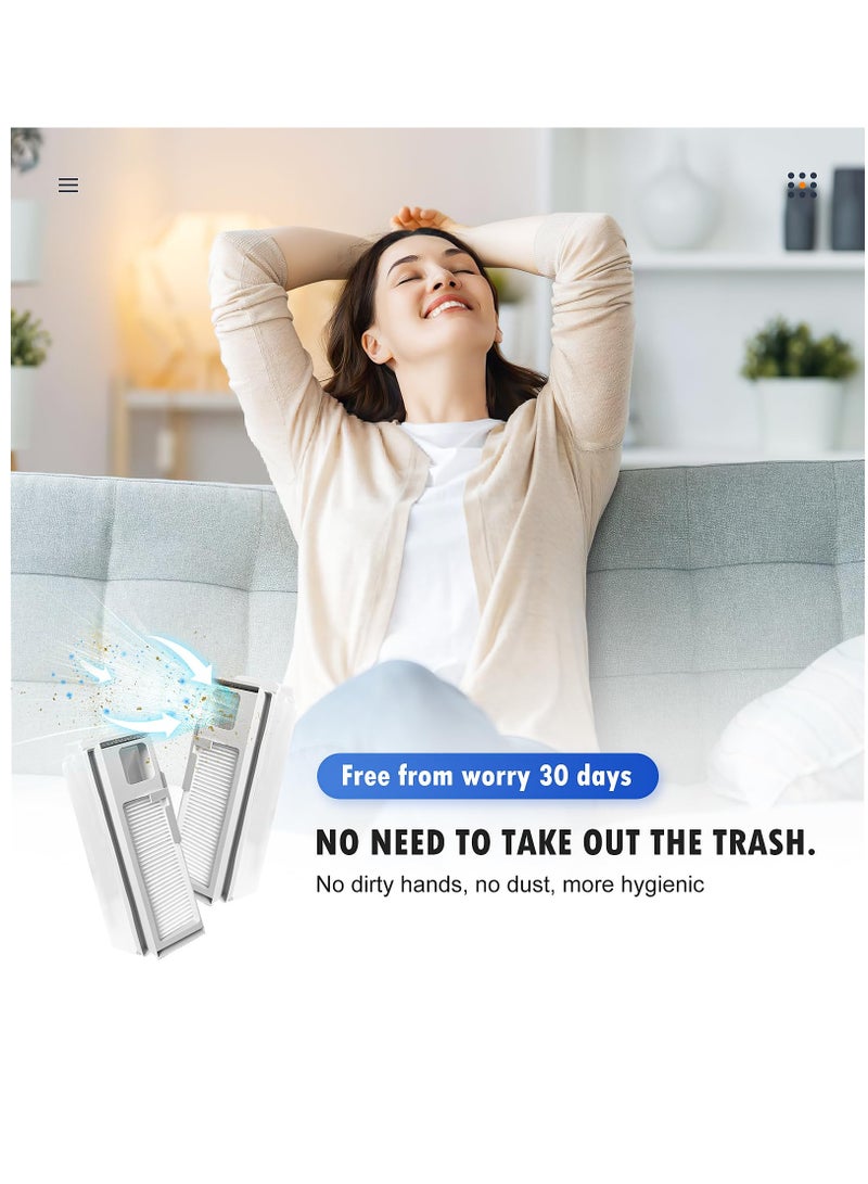 4 Pack Disposable Dust Bags With HEPA Filter for NARWAL Freo X Ultra Robot Vacuum, 1L Large Dust bag