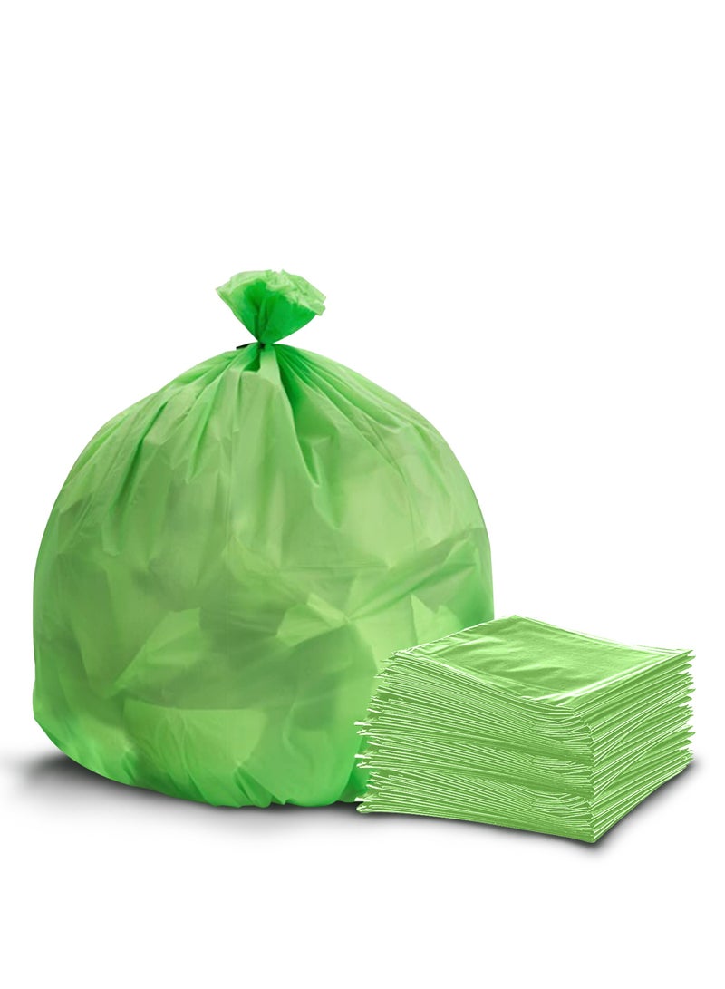 Garbage Bag Green 80X110cm 25 micron 100 Bags Heavy Duty Oxo Biodegradable Plastic bag Large Trash Bags dustbin bags waste bag office bag strong and durable bin Bag Garbage bag Large