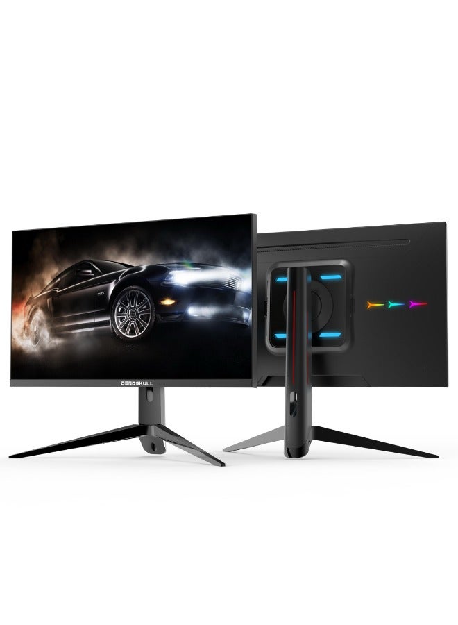 27 Inch Gaming Monitor, Pane IPS, 165Hz Refresh Rate, 1ms Response Time, AMD FreeSync (NVIDIA G-Sync Compatible) Flat screen with lifting base.