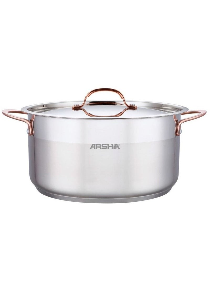 Arshia Premium stainless steel casserole with 2Lid 26cm Stock Pot