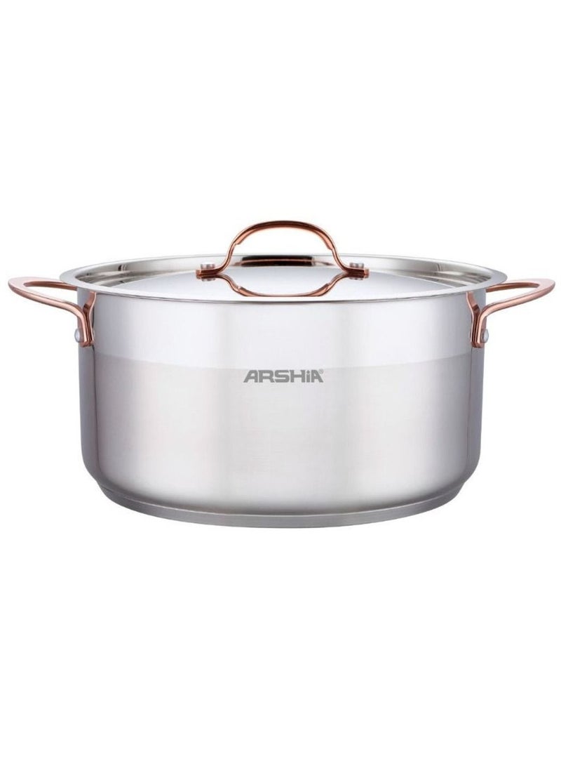 Arshia Premium stainless steel casserole with 2Lid 22cm Stock Pot