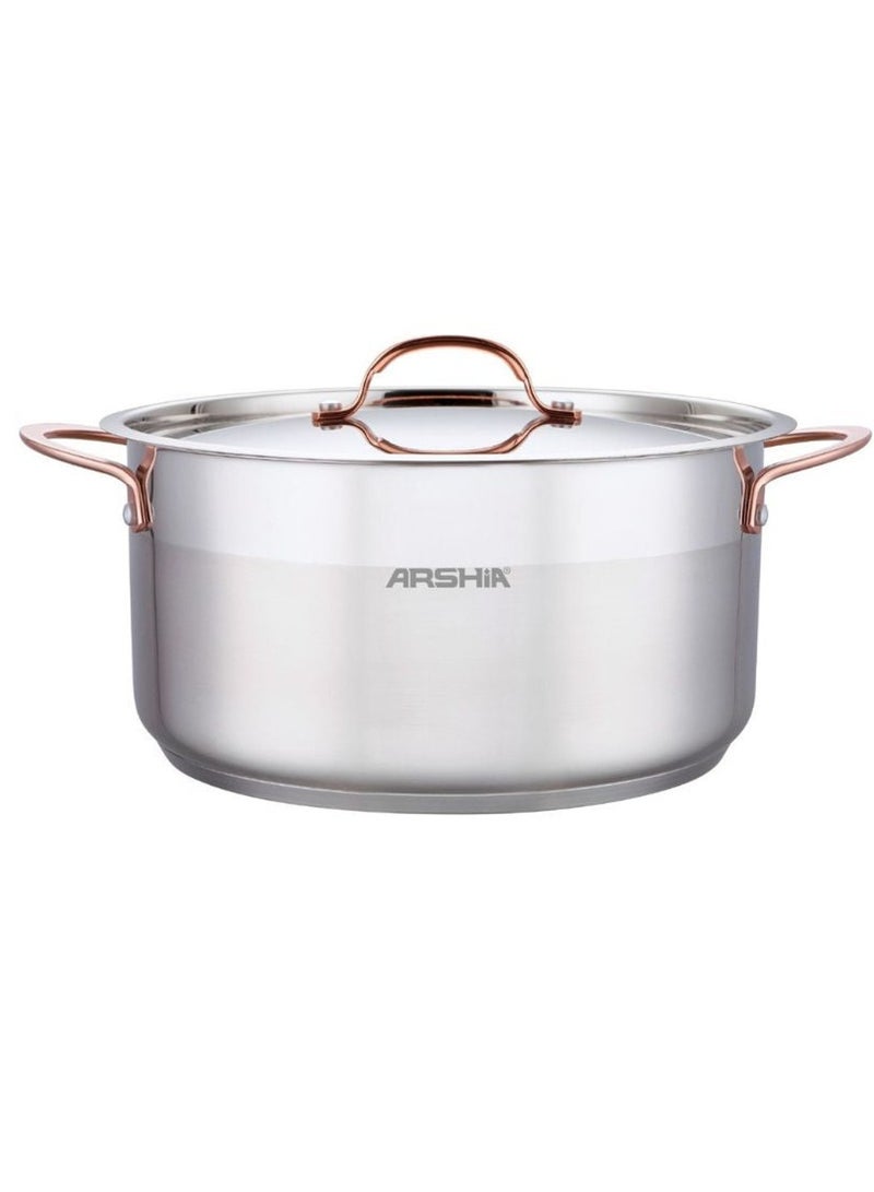 Arshia Premium stainless steel casserole with 2Lid 28cm Cooking Pot