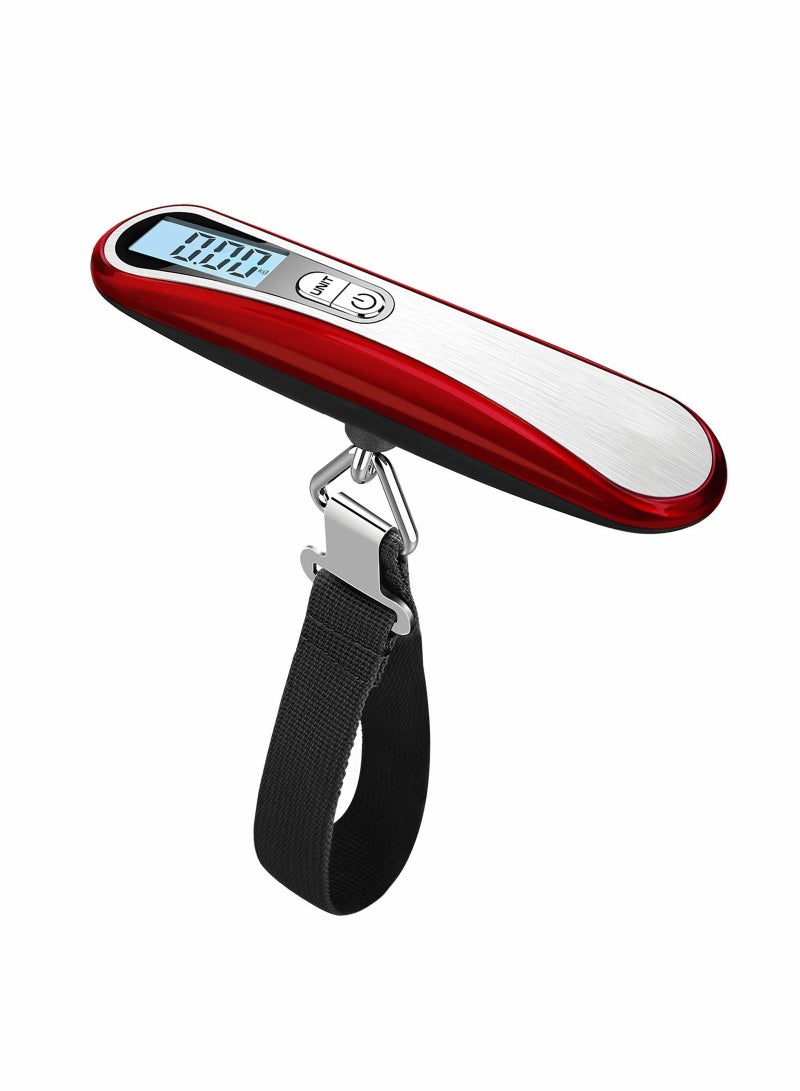 Portable Digital Luggage Scale - Handheld Travel Weighing Scale with Backlight for Suitcases and Bags, High Capacity for Accurate Measurements