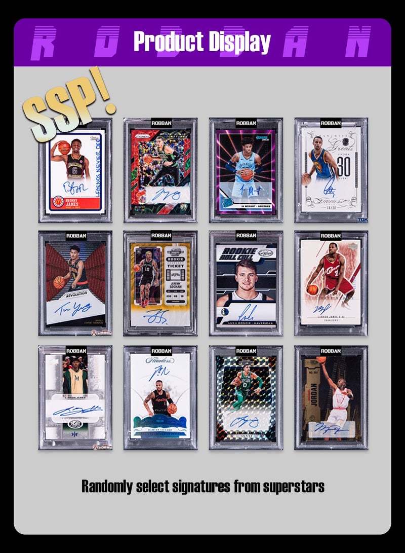 Logoman 1/1 Includes Signed Finds LeBron James Stephen Curry Kevin Durant James Harden 1Variation & 1 Autographed Per Mystery Box Basketball Sports Trading Cards