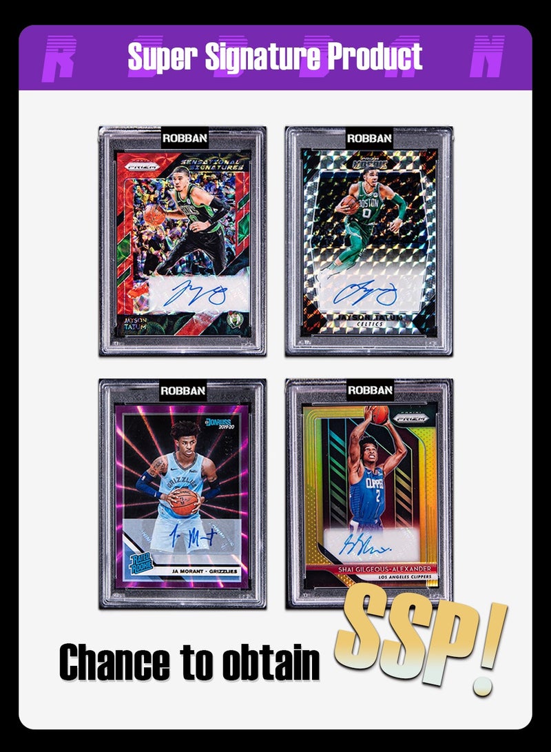 Logoman 1/1 Includes Signed Finds LeBron James Stephen Curry Kevin Durant James Harden 1Variation & 1 Autographed Per Mystery Box Basketball Sports Trading Cards