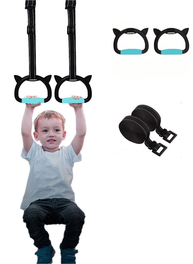 Children's Sports Training Gymnastics Rings,Support 160KG,Home Fitness Equipment for Children, Kid's Indoor Pull-up Bar for Stretching and Height