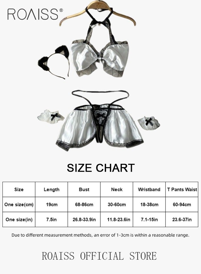 Six Piece Hot Lingerie Set for Women Bodysuit Lingerie Increase Passion Midnight Charm Pajamas Dress Gift for Ladies Wife Girlfriend